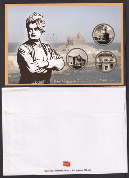 India SWAMI VIVEKANANDA 2011 booklet & maximaum card by Kolkata G.P.O
