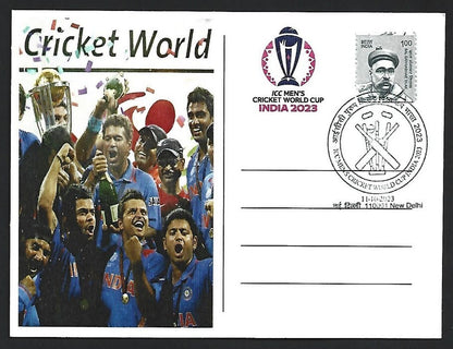 India 2023 ICC Cricket World Cup postcard INDIA TEAM