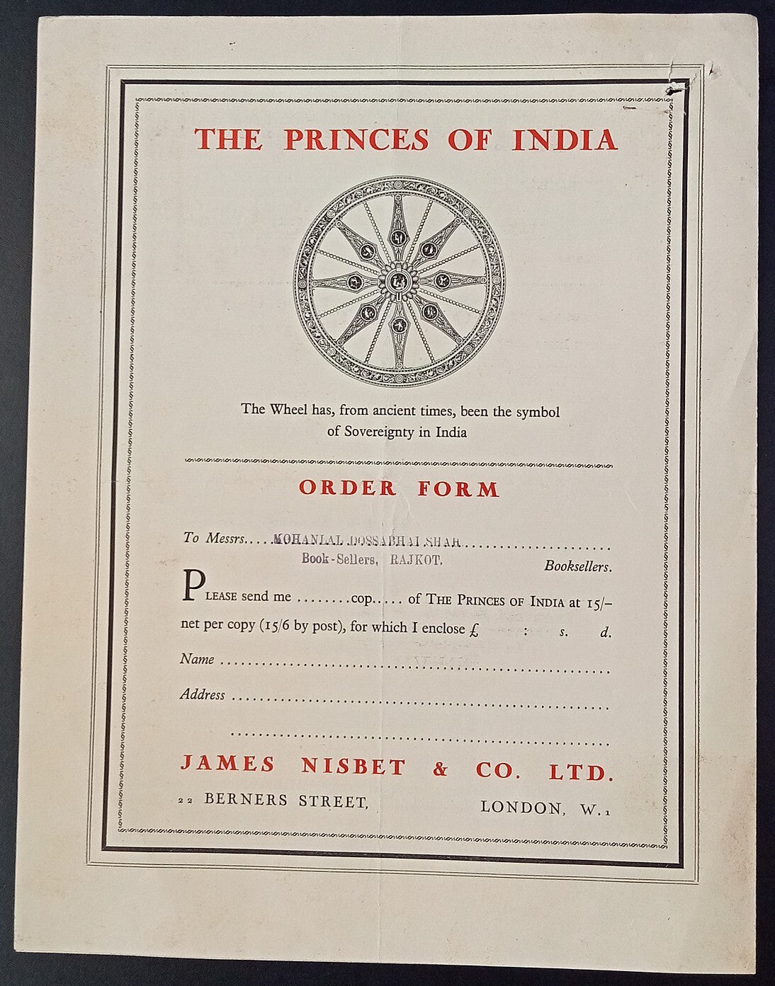 The Princes of India 1935 brochure