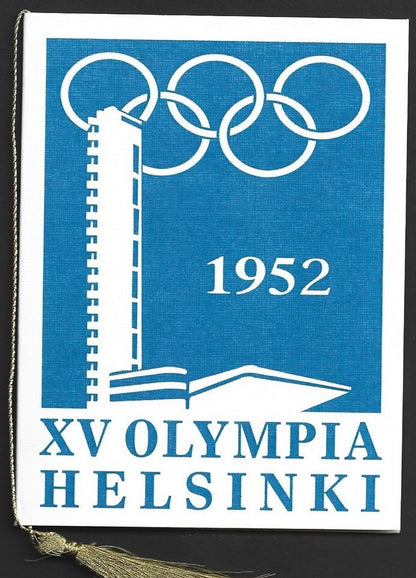 India 2024 Paris Olympics souvenir with 1952 Helsinki, Finland Olympics cachet