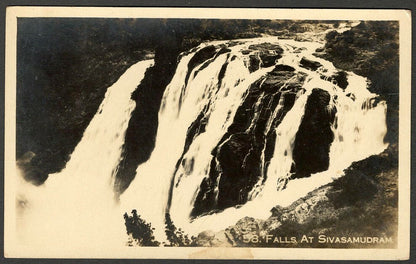 AOP India vintage rppc real photo postcard FALLS AT SERINGAPATNAM
