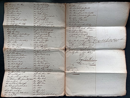 India King George IV 1828 Fort William, Calcutta 3 page document
