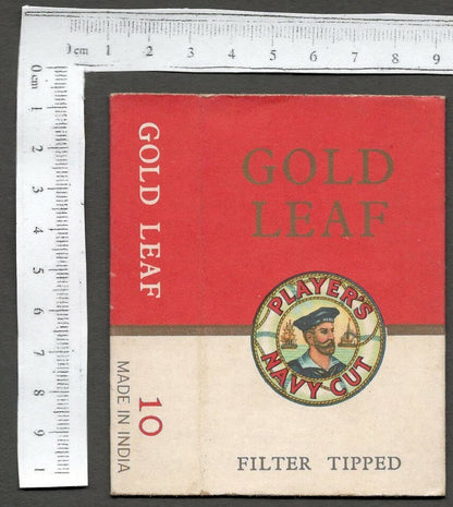 AOP India vintage empty packet Gold Leaf Navy Cut Cigarettes Imperial Tobacco