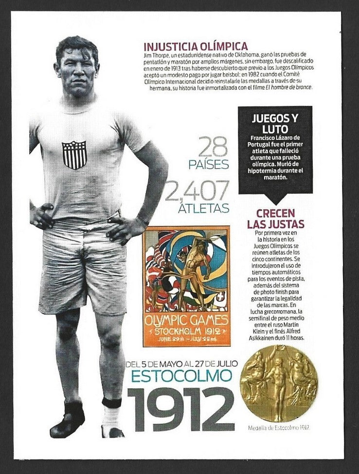 India 2024 Olympics private STOCKHOLM 1912 maxi card