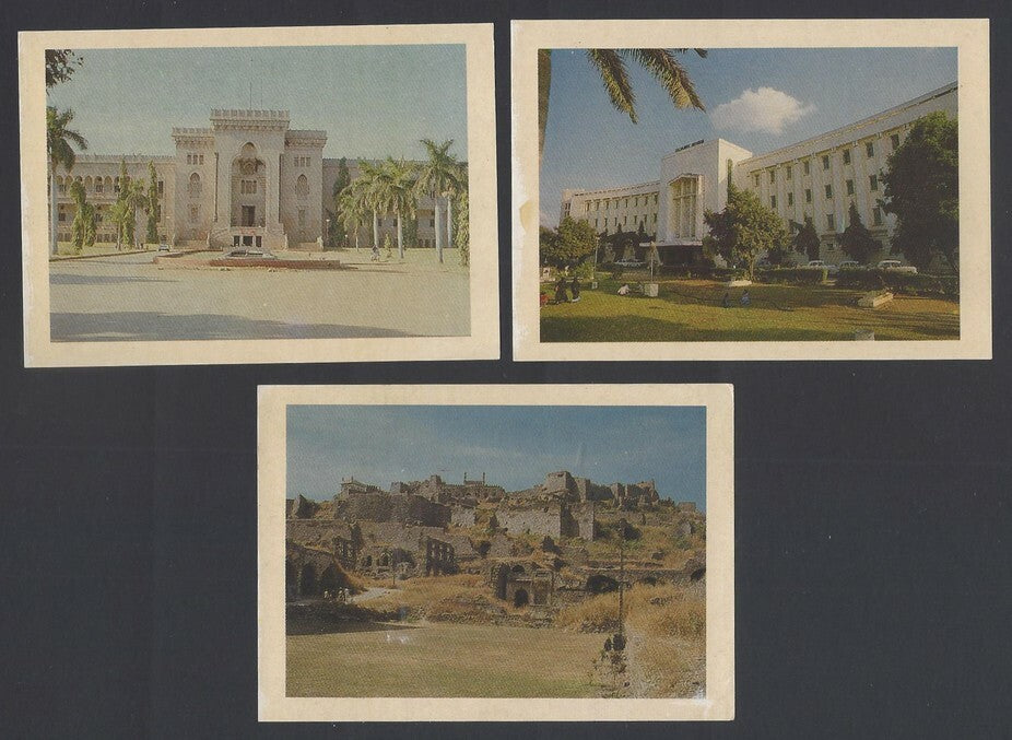 India Hyderabad vintage set of 10 miniature postcards