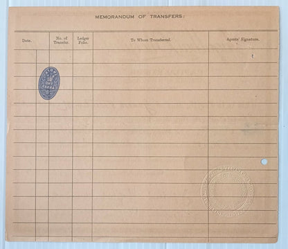AOP India 1932 share certificate Jagabhai Bhogilal Namavaty & Co. Ltd