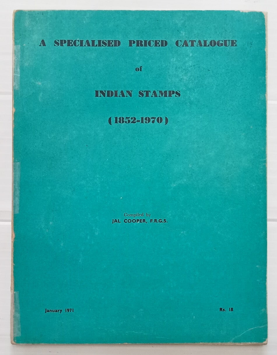 AOP A Specialised Priced Catalogue of Indian Stamps by Jal Cooper 1971 sc