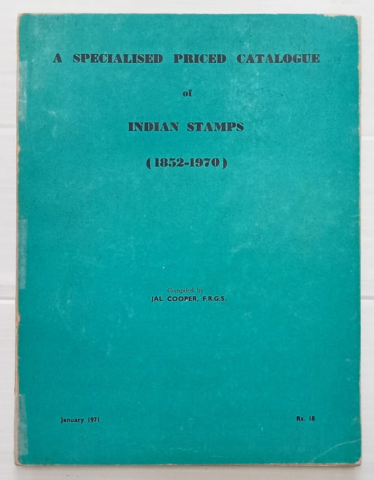 AOP A Specialised Priced Catalogue of Indian Stamps by Jal Cooper 1971 sc