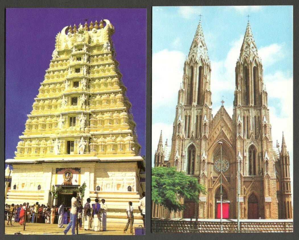 India Mysore set of 10 vintage postcards c.1970's-80's