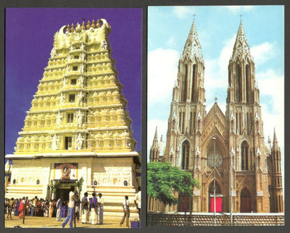 India Mysore set of 10 vintage postcards c.1970's-80's