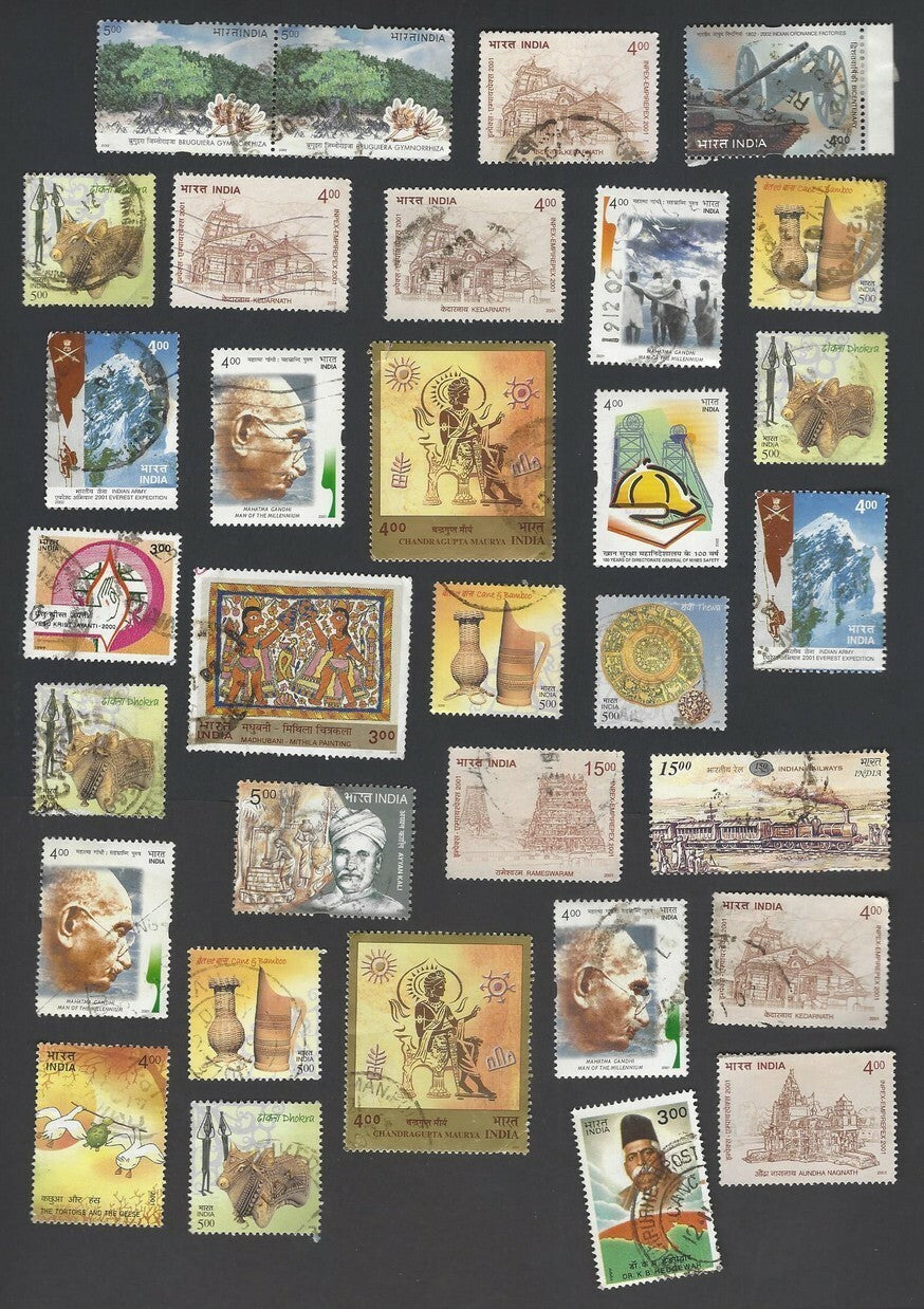 India 1990s to 2010 off paper mixture – mostly different 220+ stamps