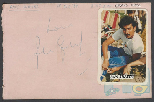 AOP Cricket RAVI SHASTRI India autograph 