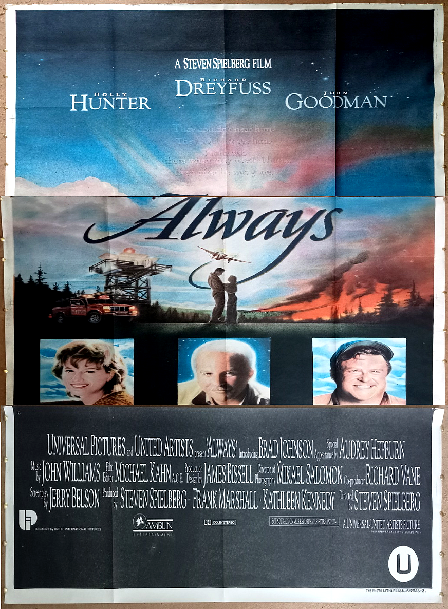 Always original 1989 3 sheet India poster 40"x 90"