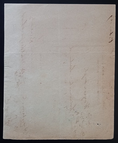 India 1882 SIND PUNJAB RAILWAY Electric Telegraph Dept. telegraph receipt