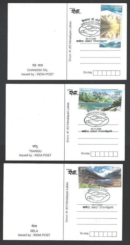 India 2006 Himalayan Lakes pictorial First Day cards in PO presentation pack
