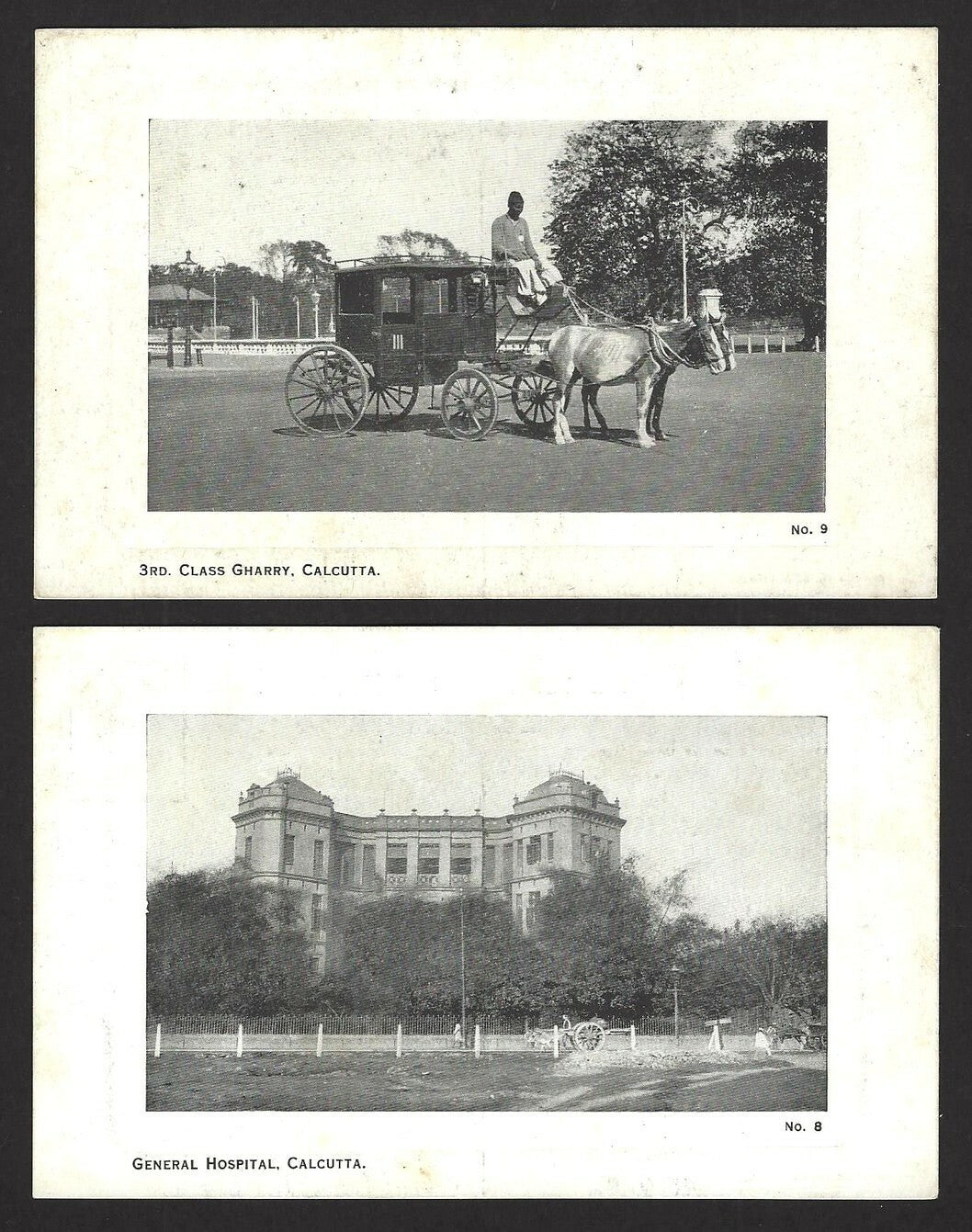 India Calcutta vintage postcard series x 10