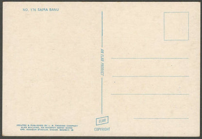India Bollywood vintage postcard with facsimile signature SAIRA BANU ELAR 176