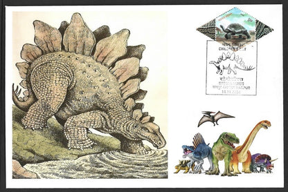 India Dinosaurs STEGOSAURUS set of 10 Children's Day event covers