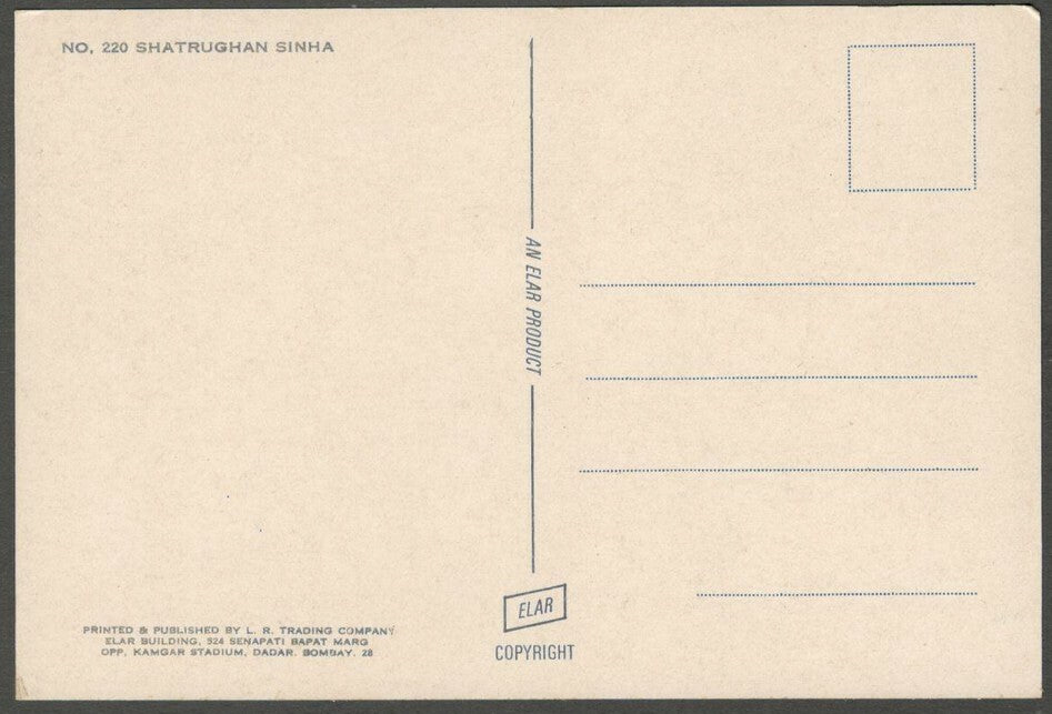 India Bollywood vintage postcard facsimile signature SHATRUGHAN SINHA ELAR 220