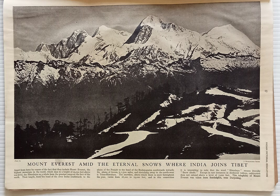 INDIAN PICTORAL EDUCATION 1929.30 Vol.1 No.1 1st Issue, Hill Stations 