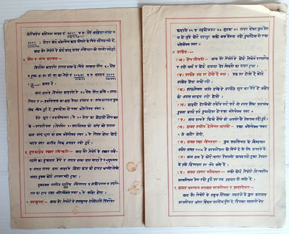 AOP India Gwalior State Ganagapur HANDRAWN Annual Report 1942-43 23 leaves