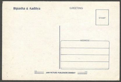 AOP India Bollywood vintage postcard BIPASHA & AADITYA	