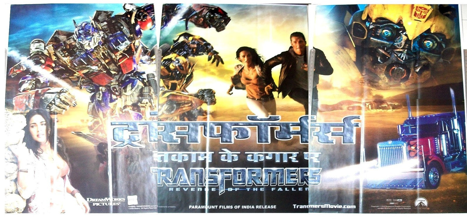 2007 The Transformers Revenge of the Fallen 6 sheet India poster Hindi 60"x120"