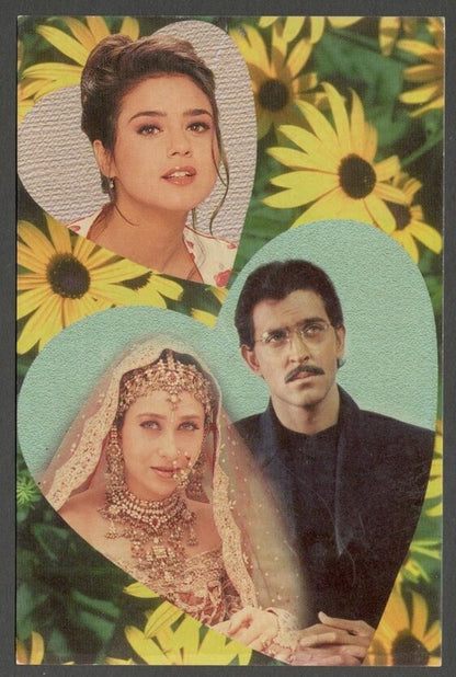 AOP India Bollywood vintage postcard HRITHIK, KARISHMA & PREITY