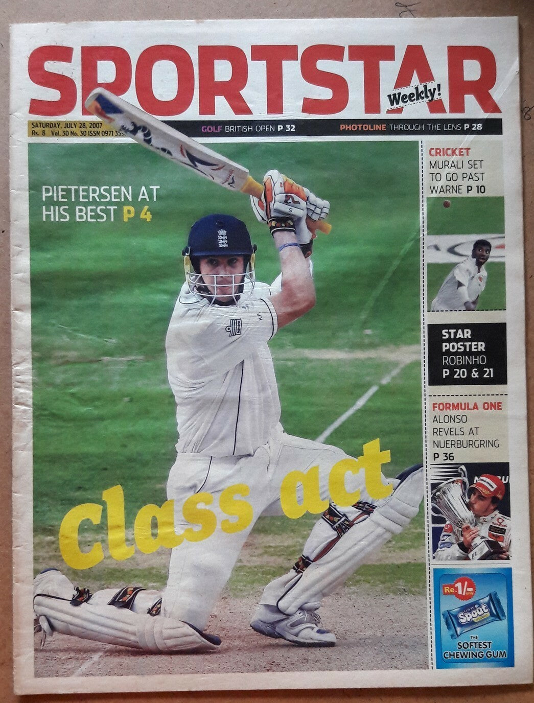 India Sportstar 2007-10 CRICKET cover issues 10” X 13” (5)