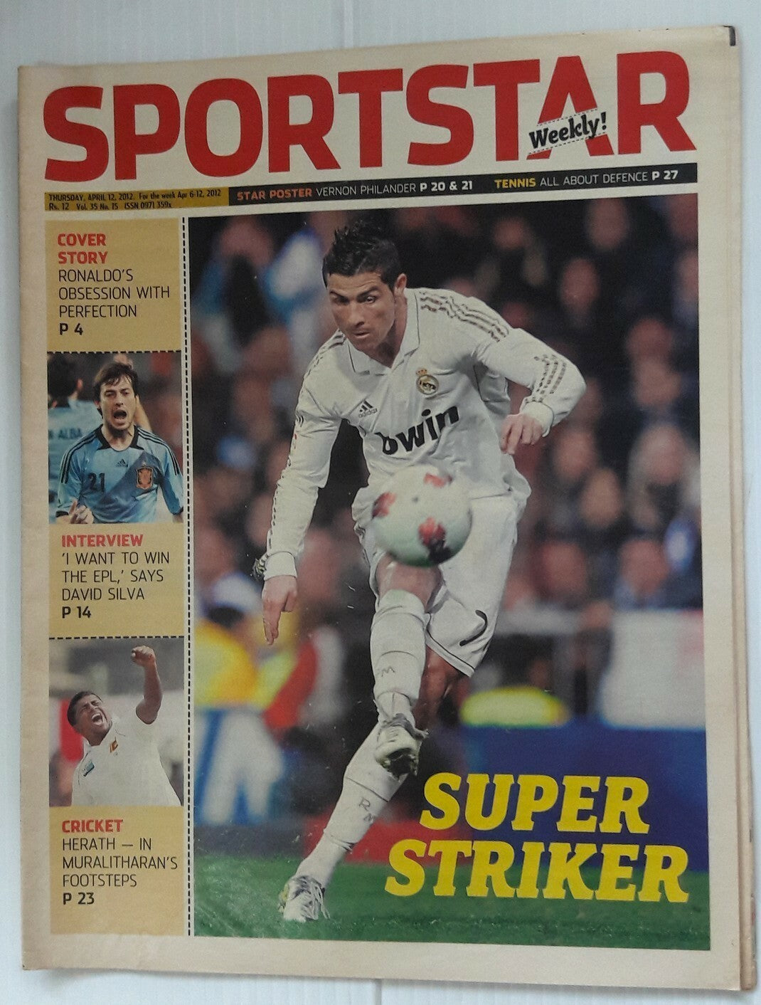 India Sportstar 2008-11 FOOTBALL cover issues 10” X 13” (5)