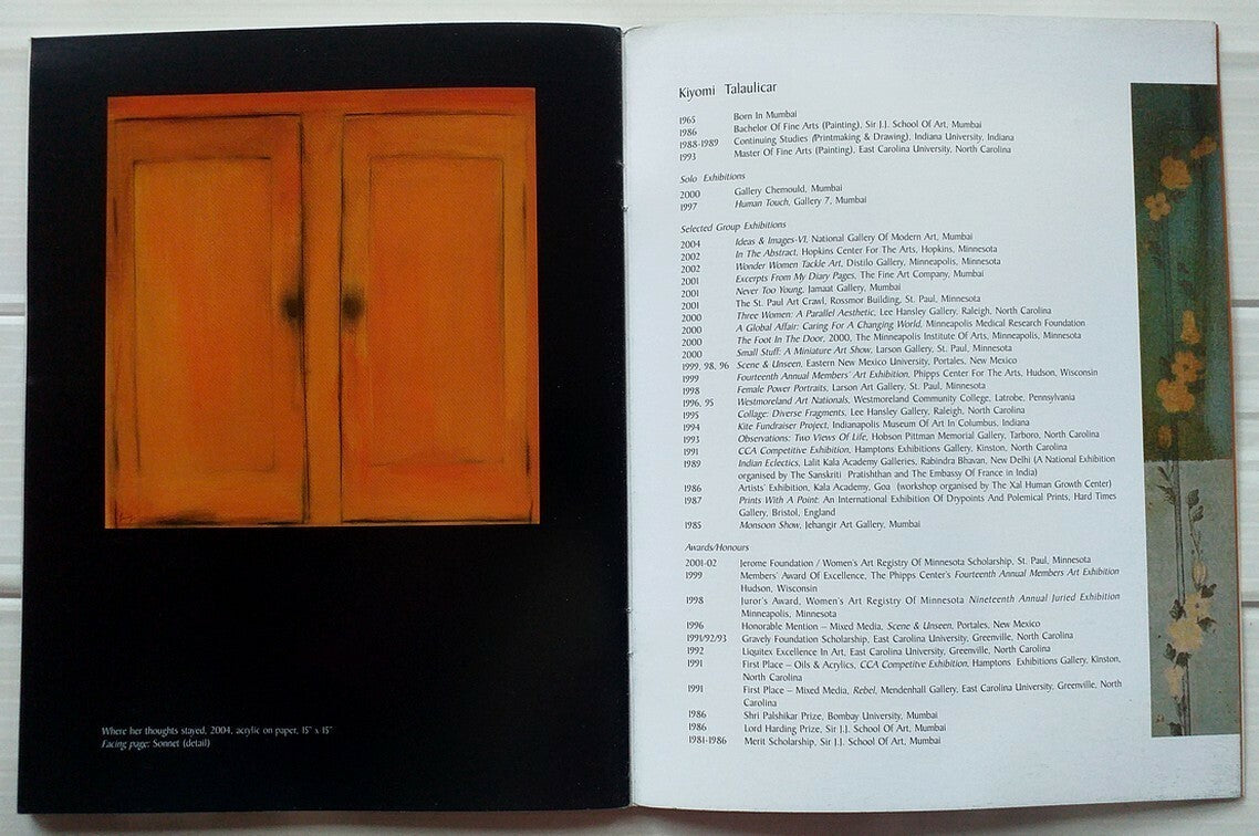 India Contemporary Art KIYOMI 2005 Exhibition souvenir 8 pages