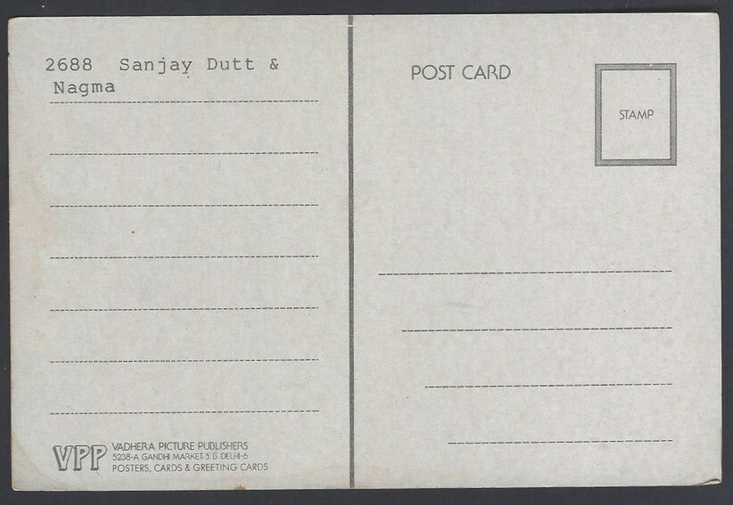 AOP India Bollywood SANJAY DUTT &  Heera Rajagopal vintage postcard