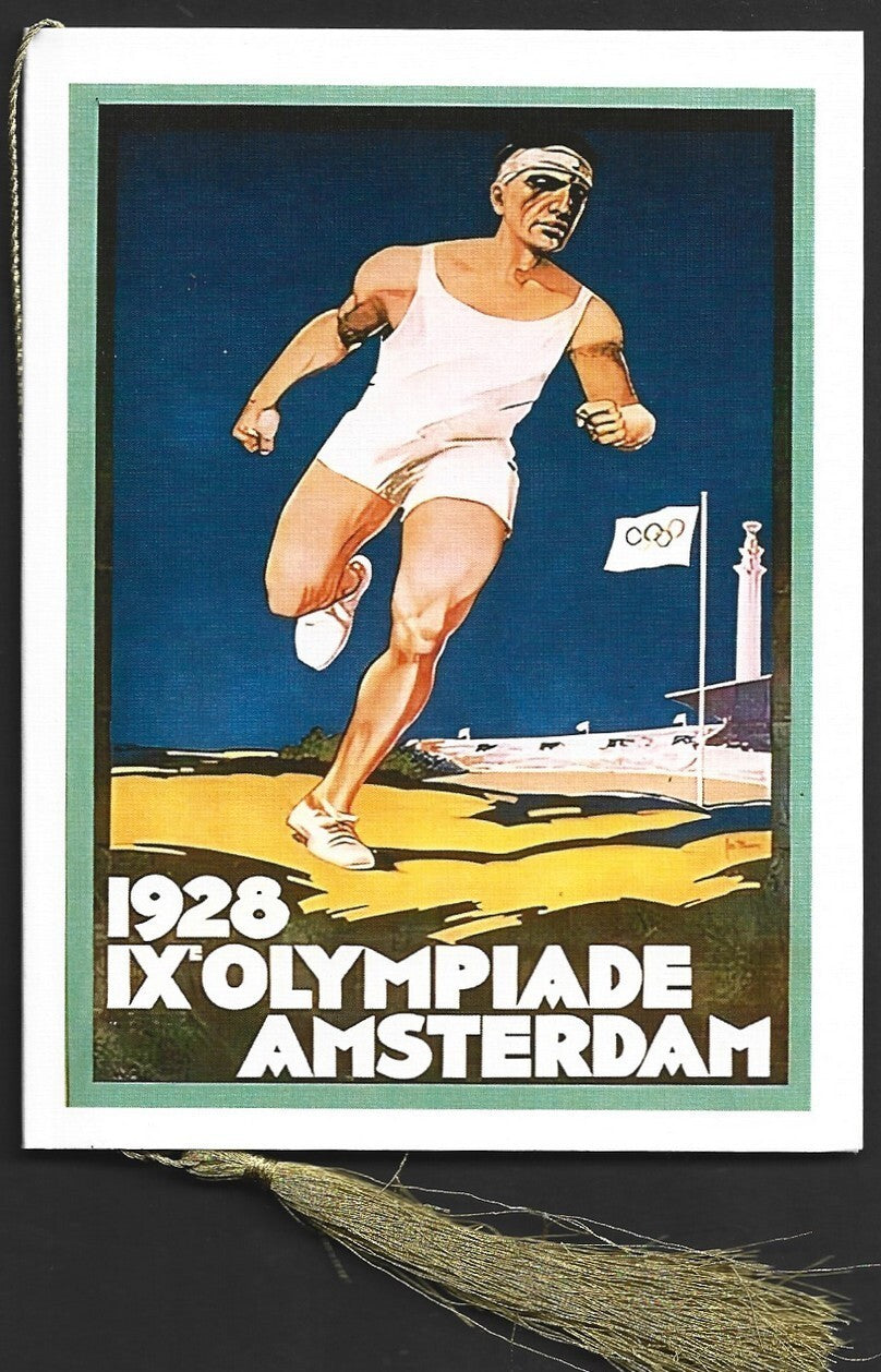 India 2024 Paris Olympics souvenir with 1928 Amsterdam, Holland Olympics cachet