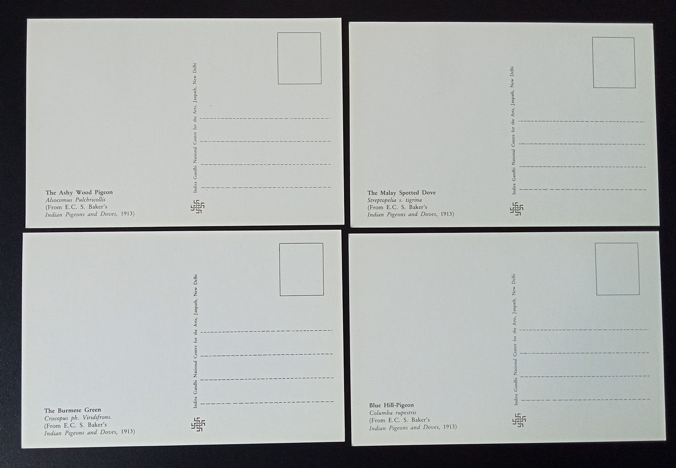 AOP India 2010 Pigeon maxicard set of 24