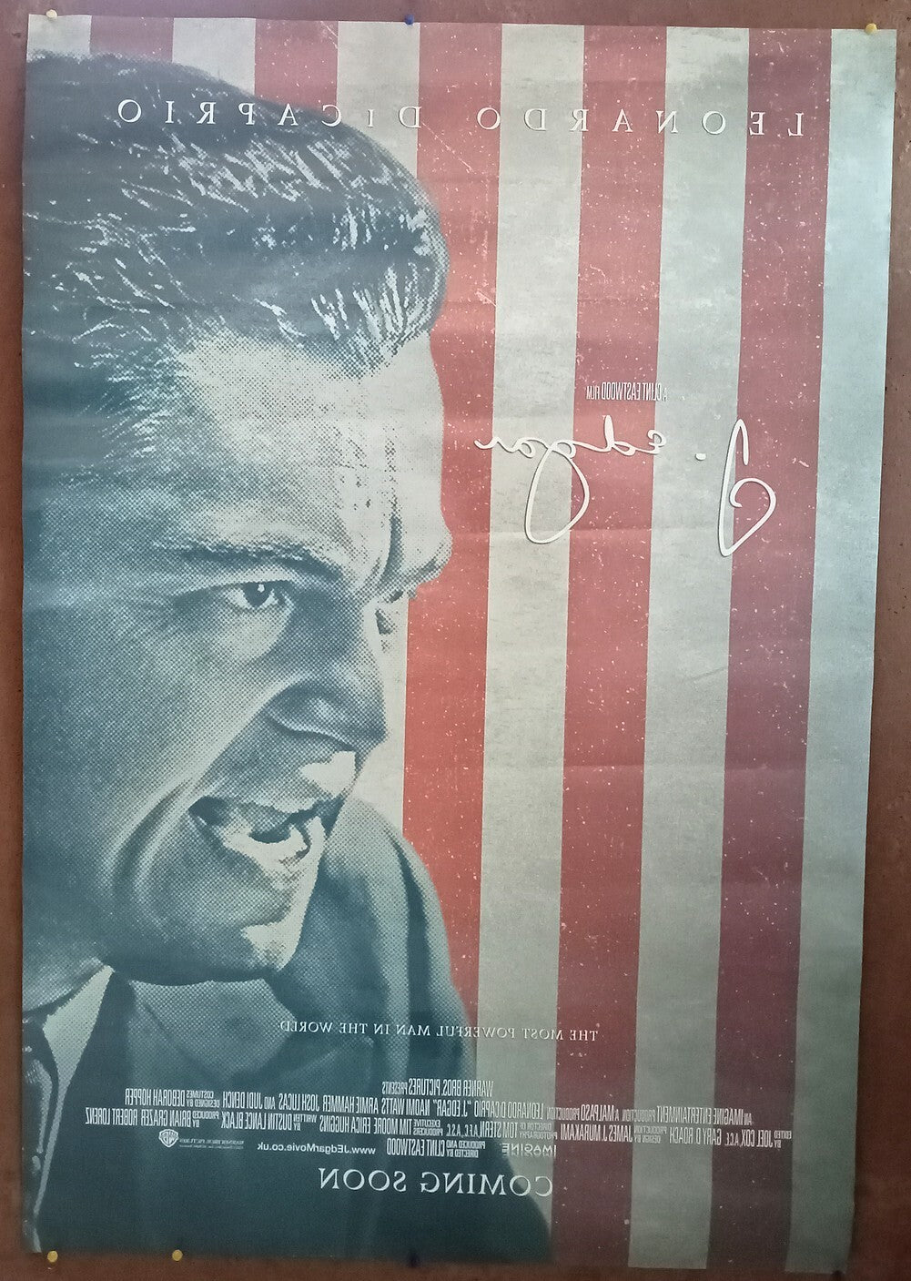 2011 J. Edgar 1 sheet India poster Leonardo DiCaprio