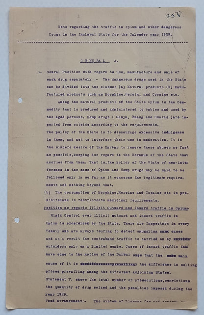 AOP India Official correspondence - OPIUM & OTHER DANGEROUS DRUG 1930