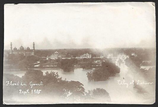 India 1915 Flood in Gomti photo 9x14 cm