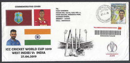 AOP India 2019 CRICKET World Cup West Indies vs India Special cover