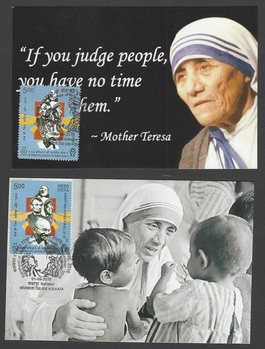India 2016 Mother Teresa Sainthood maxi cards (10)