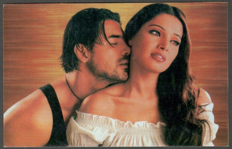 AOP India Bollywood vintage postcard JOHN ABRAHAM & BIPASHA BASU