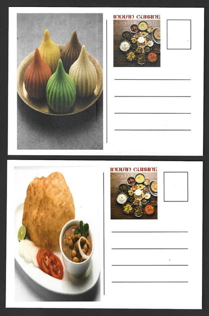 India 2017 Indian Cusine set of 24 maxicards