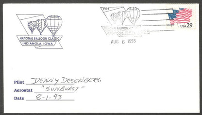 National Balloon Classic, Indianola 1993 covers signed by Pilots (10)