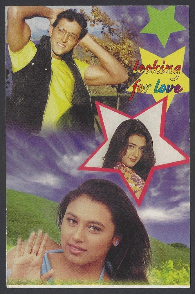 AOP India Bollywood vintage postcard - RANI MUKERJI & HRITHIK ROSHAN