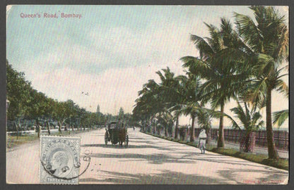 AOP India Queen's Road Bombay ppc used 1907