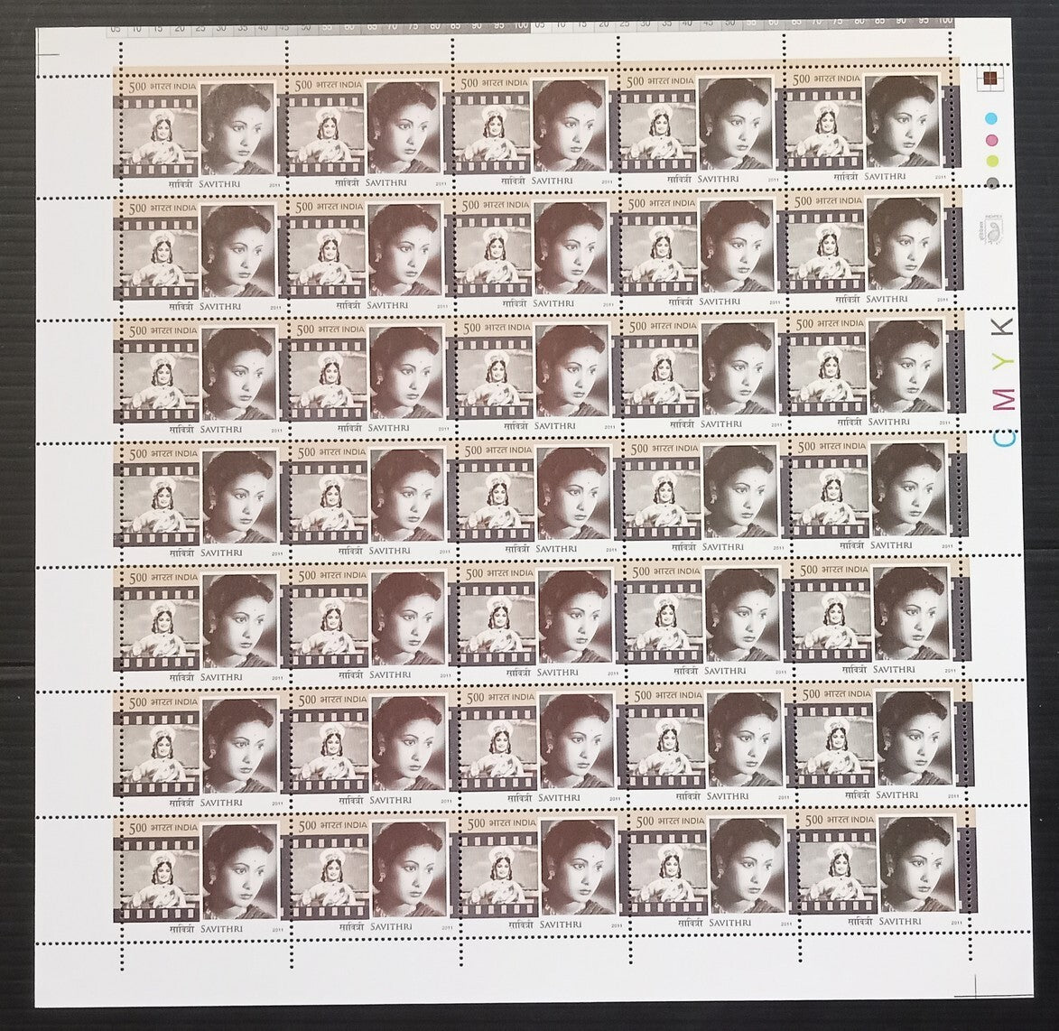 India 2011 Legendary Heroines of India set of 6 sheets of 35 MNH