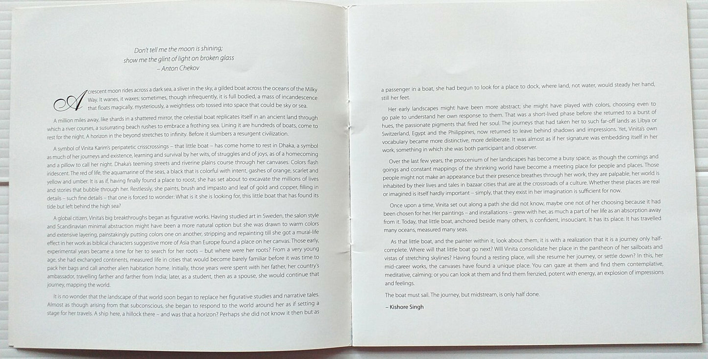 India Contemporary Art VINITA KARIM 2013 Exhibition souvenir 10 pages