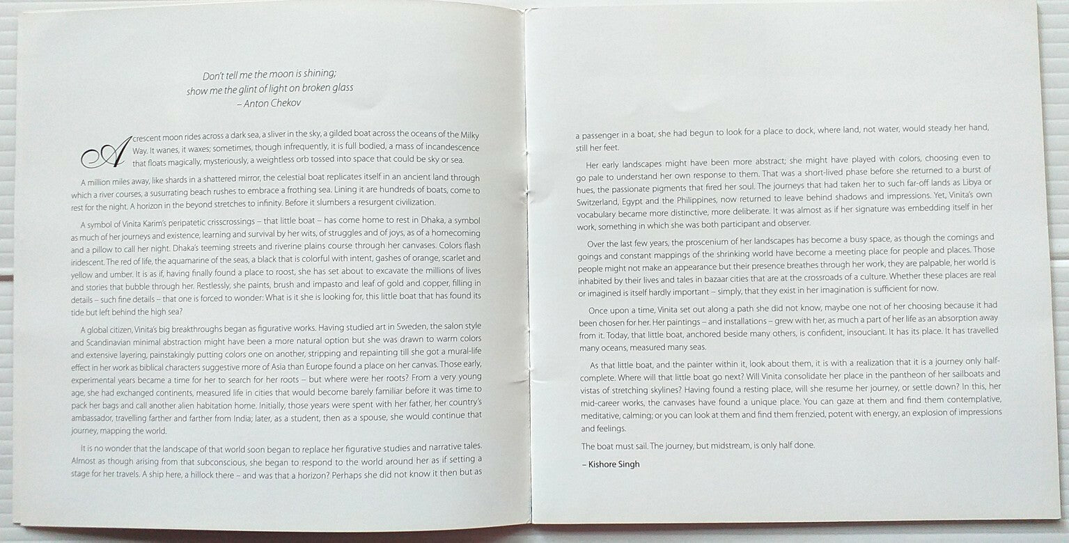 India Contemporary Art VINITA KARIM 2013 Exhibition souvenir 10 pages