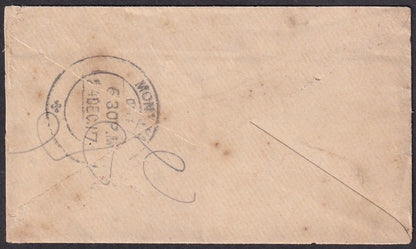 Burma KGV 1917 cover canc. TPO R-25 IN to India