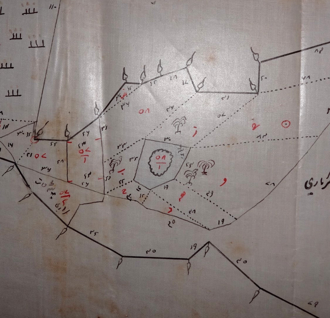 India vintage hand drawn town map Shreemagar Tonk on cloth paper 14” x 25”