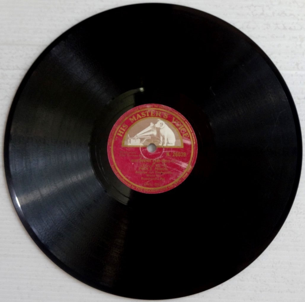 India 78prm HMV Record Movie KUNWARA BAP 1942 Pran & Pushpa